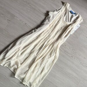 Vera Wang Cream Midi Dress